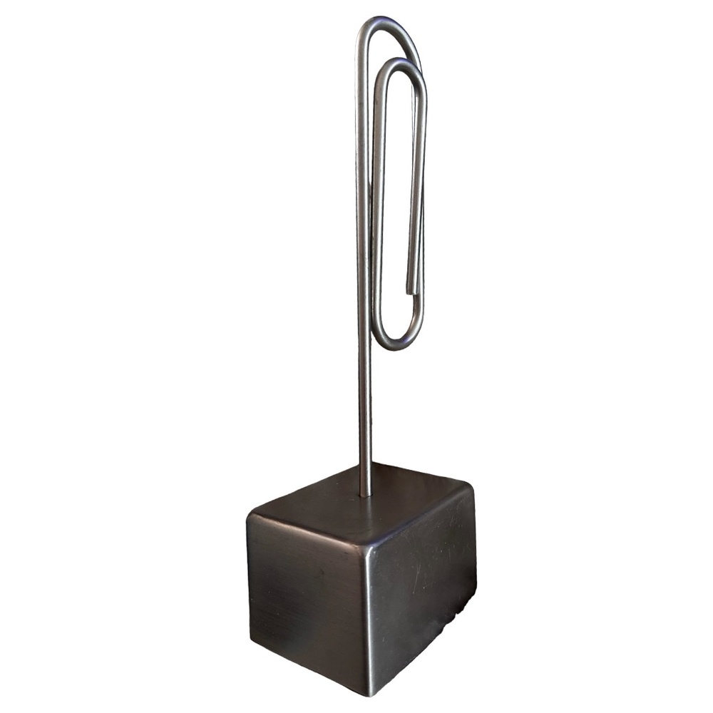 POTTERY BARN Metal Paperclip Paperweight 9” Large Heavy Home Office Decor - Picture 2 of 4
